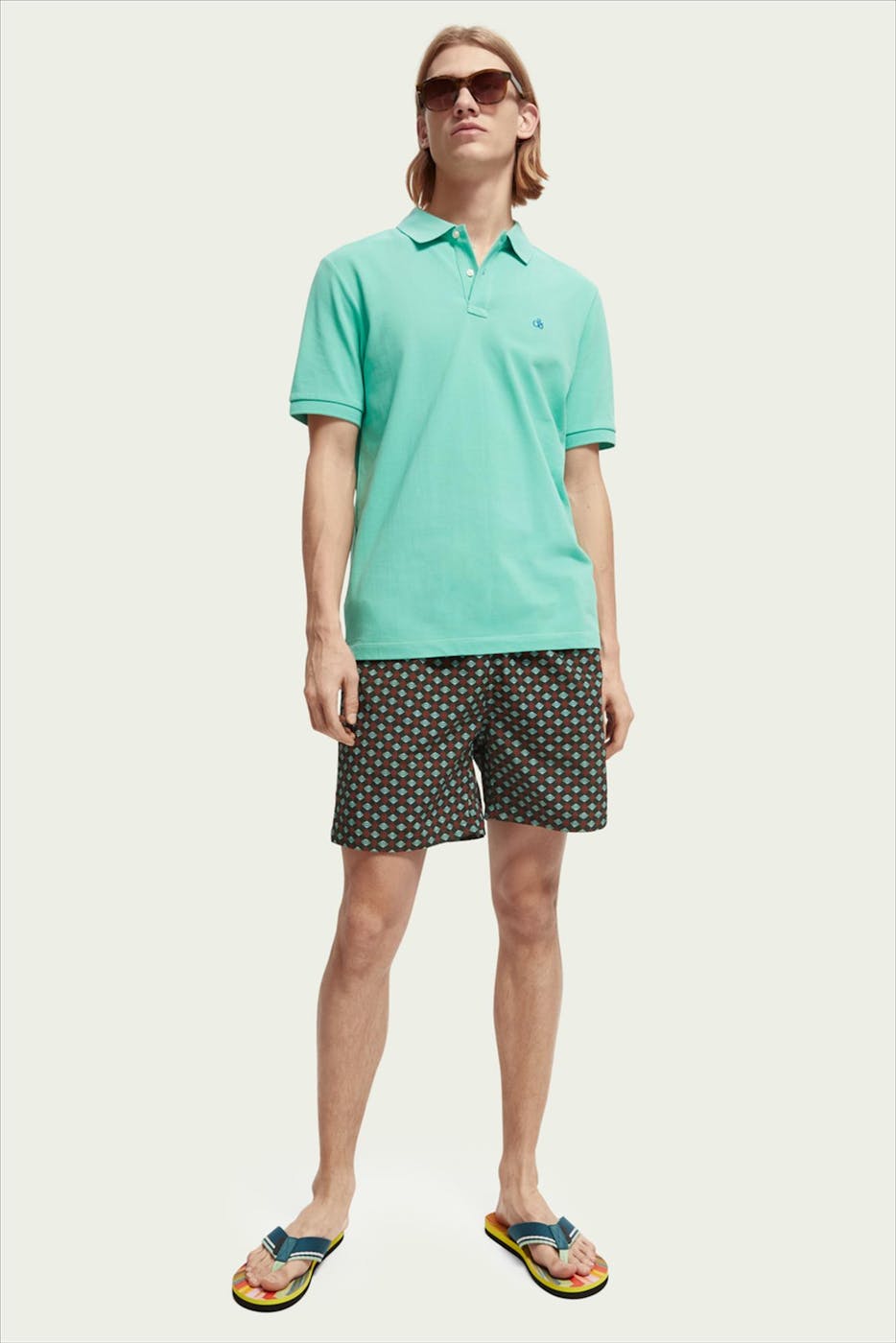 Scotch & Soda - Groene Piqué polo