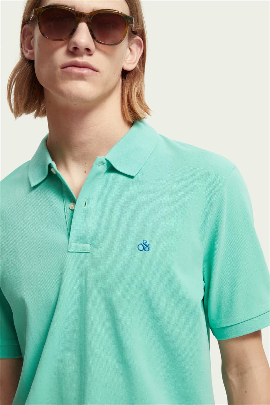 Scotch & Soda - Groene Piqué polo