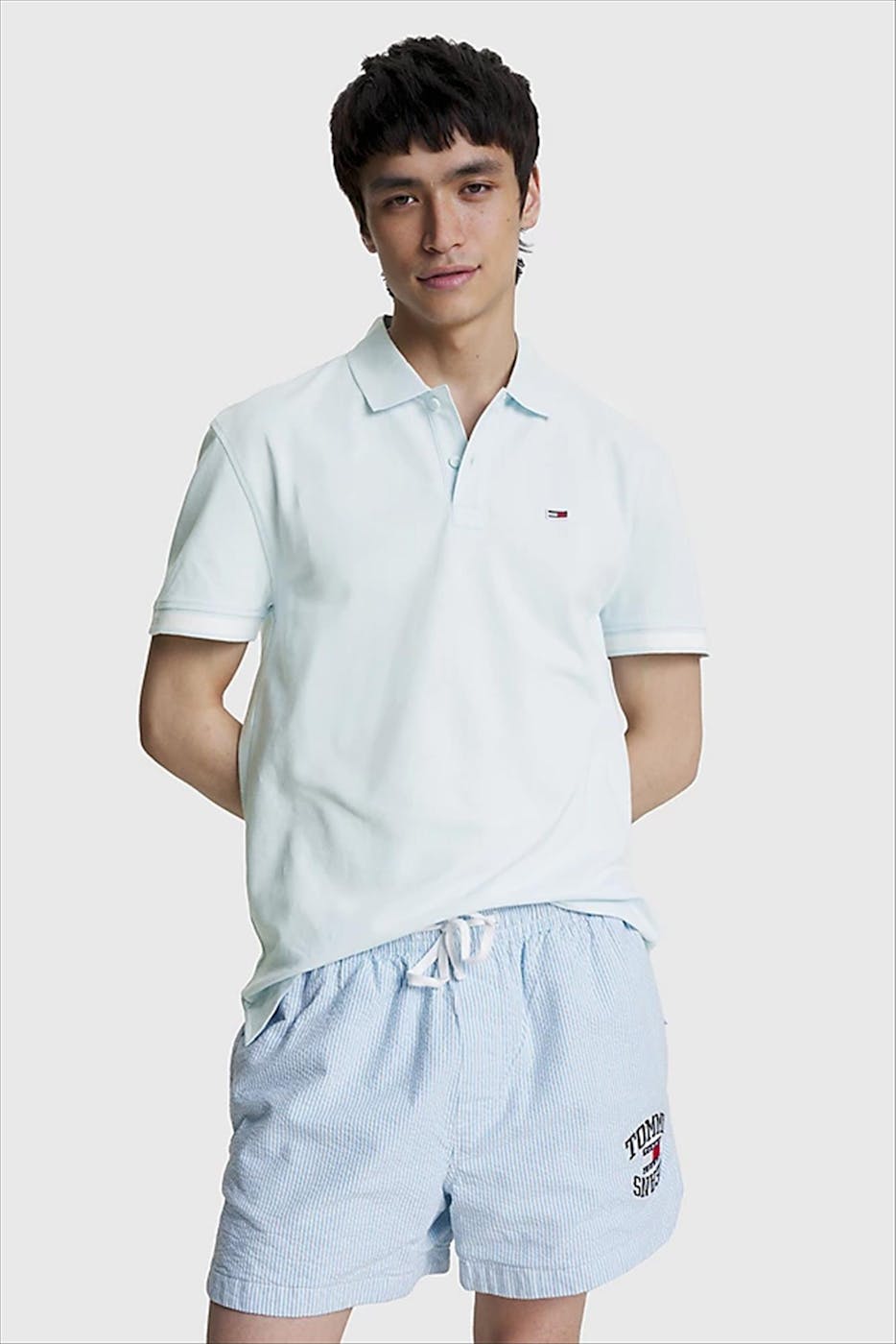 Tommy Jeans - Lichtblauwe Classic Essential polo