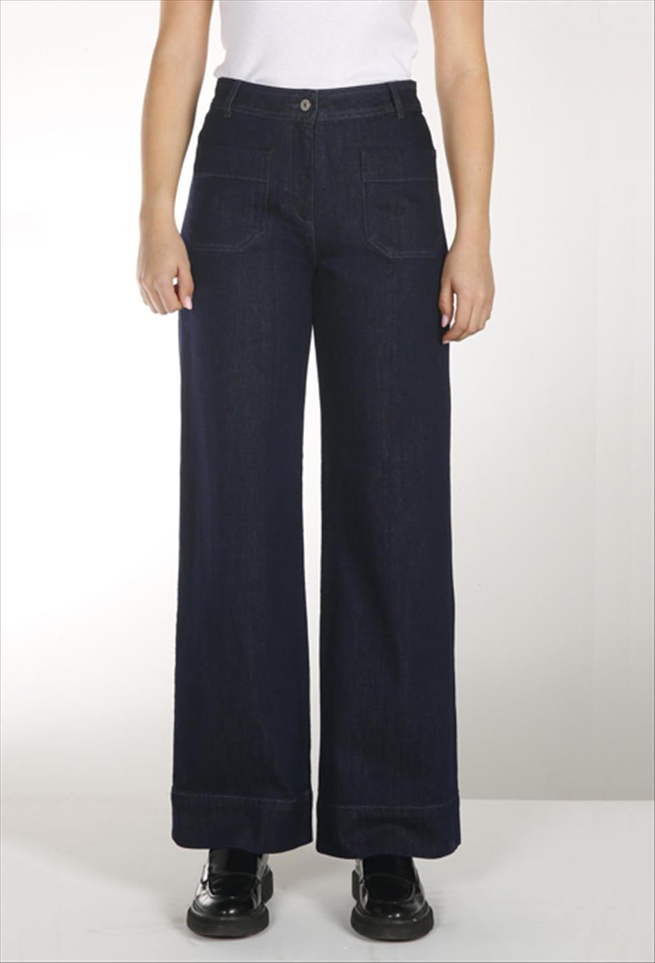 Lee Cooper - Donkerblauwe Kelly Eiffel wide jeans