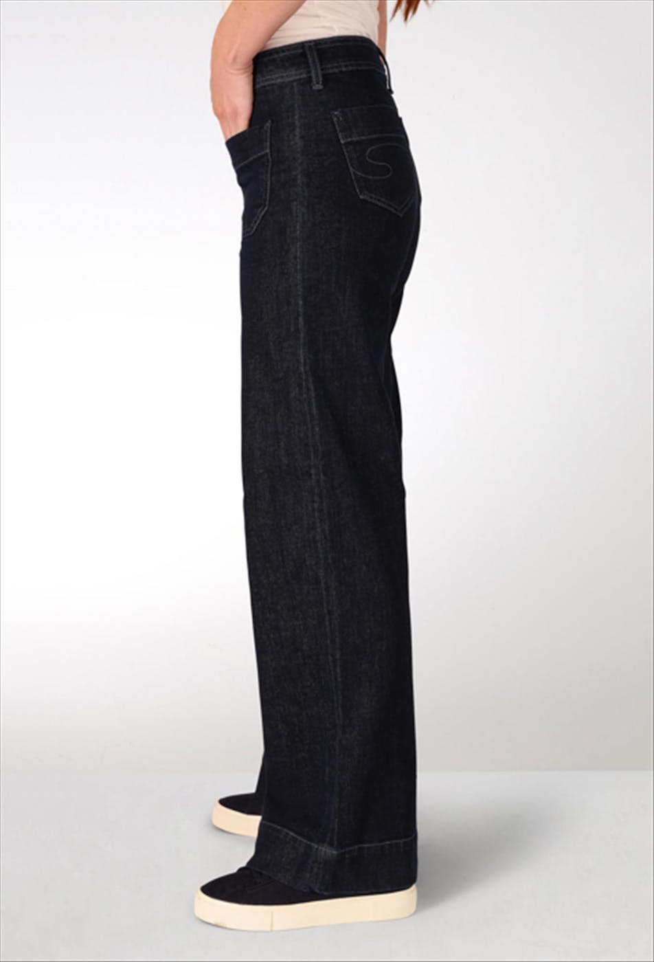 Lee Cooper - Donkerblauwe Kelly Eiffel wide jeans