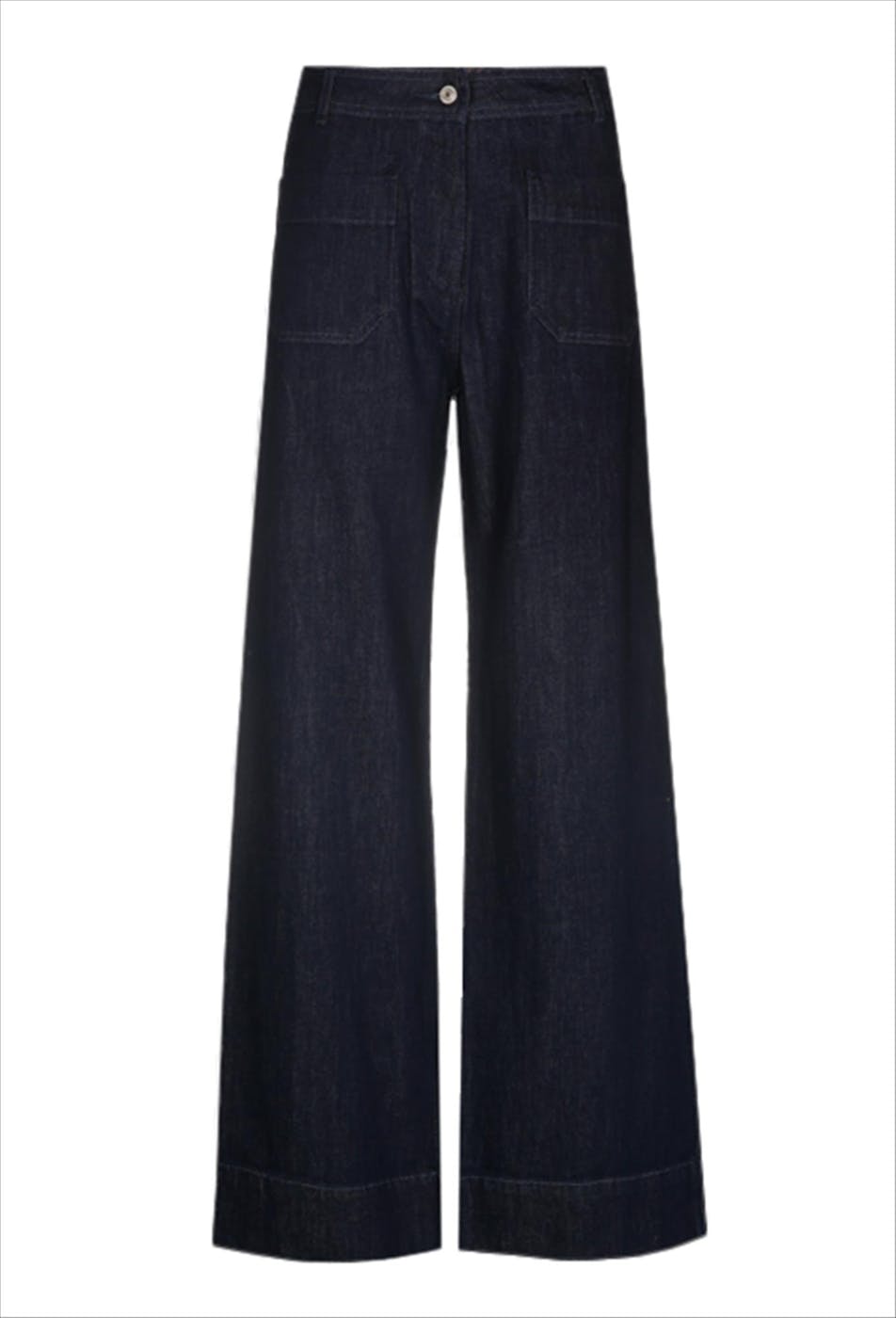 Lee Cooper - Donkerblauwe Kelly Eiffel wide jeans