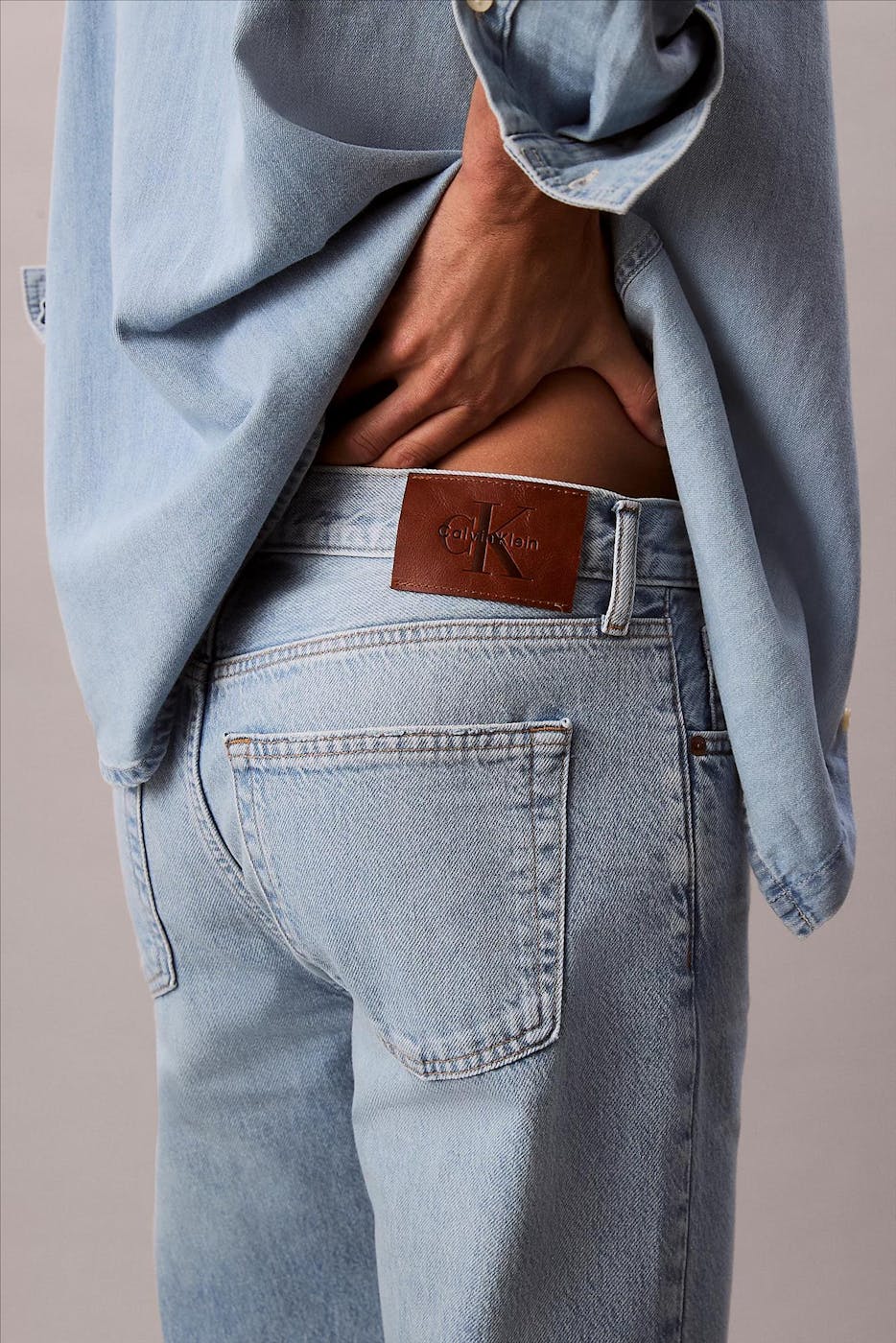 Calvin Klein Jeans - Lichtblauwe Iceland straight jeans