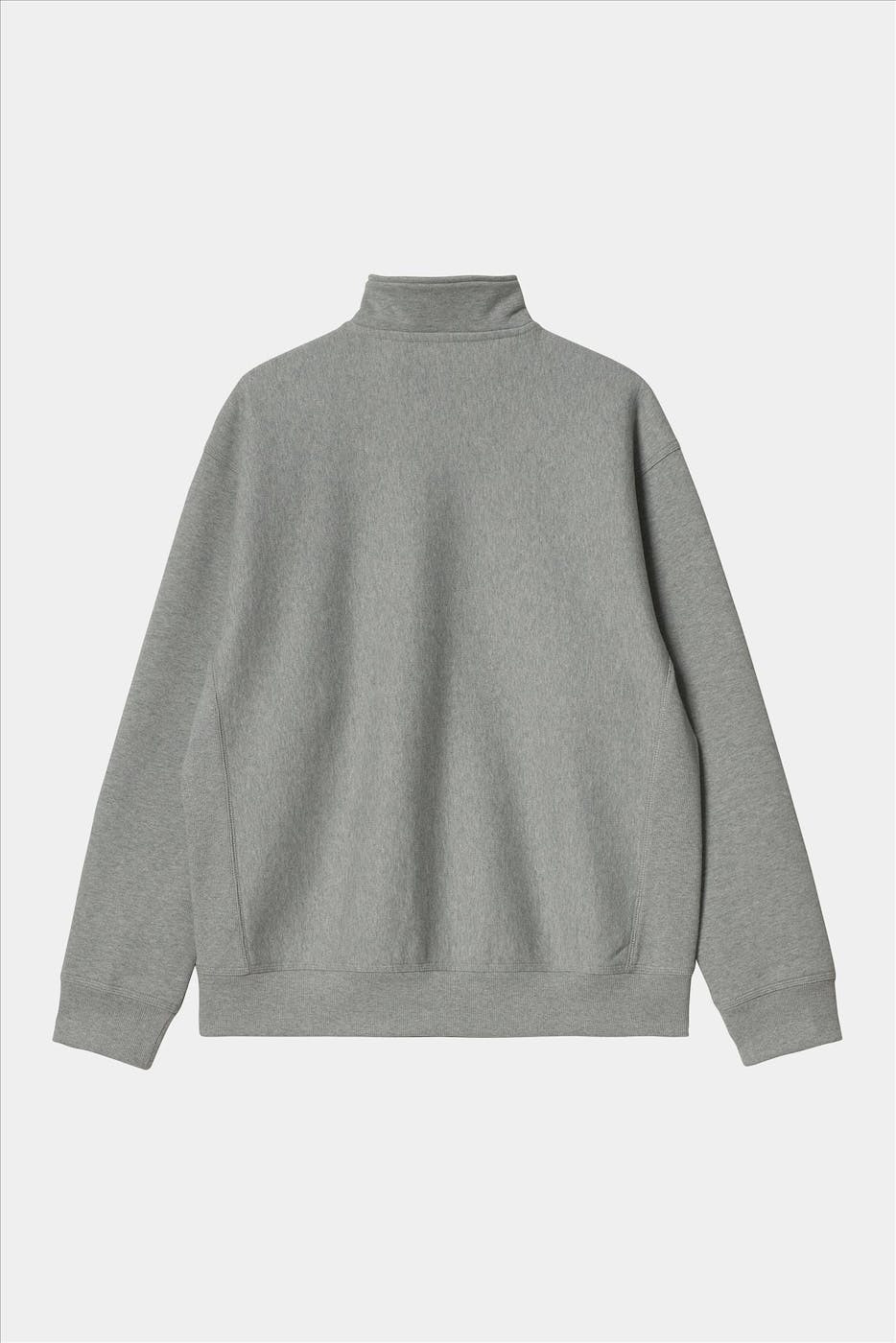 Carhartt WIP - Grijze Half Zip American Script sweater