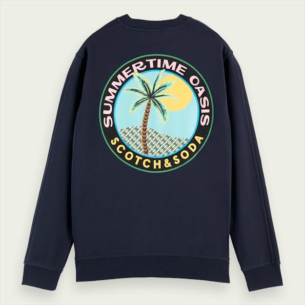 Scotch & Soda - Donkerblauwe Summertime Oasis Sweater