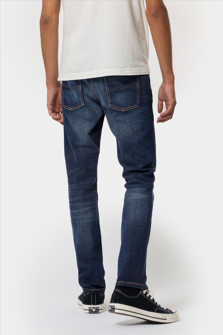 Nudie Jeans Co. - Donkerblauwe Lean Dean slim tapered jeans