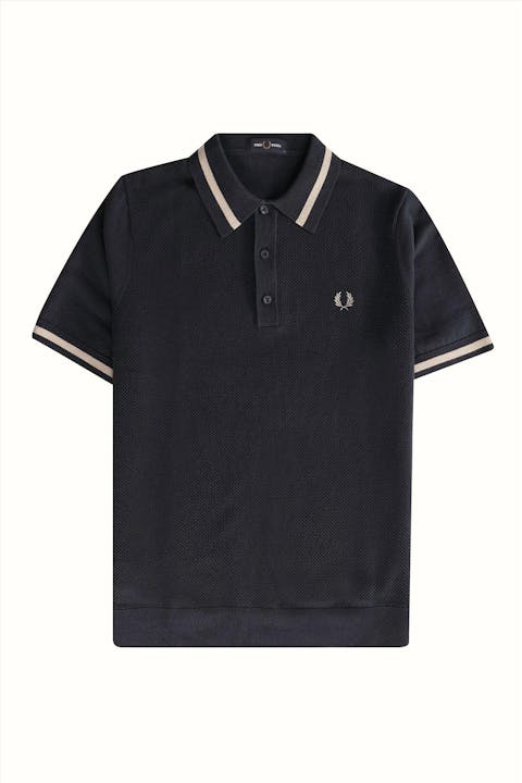 Fred Perry - Donkerblauwe Textured polotrui