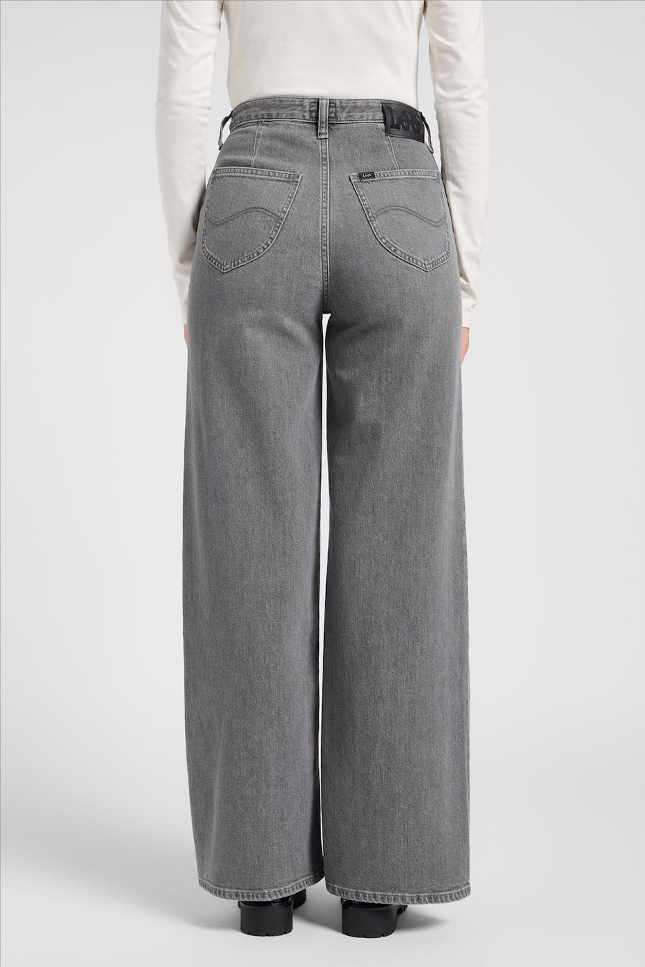 Lee - Grijze Stella wide jeans