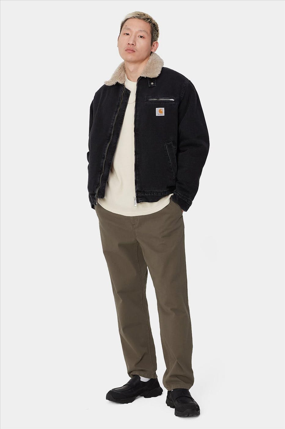 Carhartt WIP - Donkergrijze Flint pant