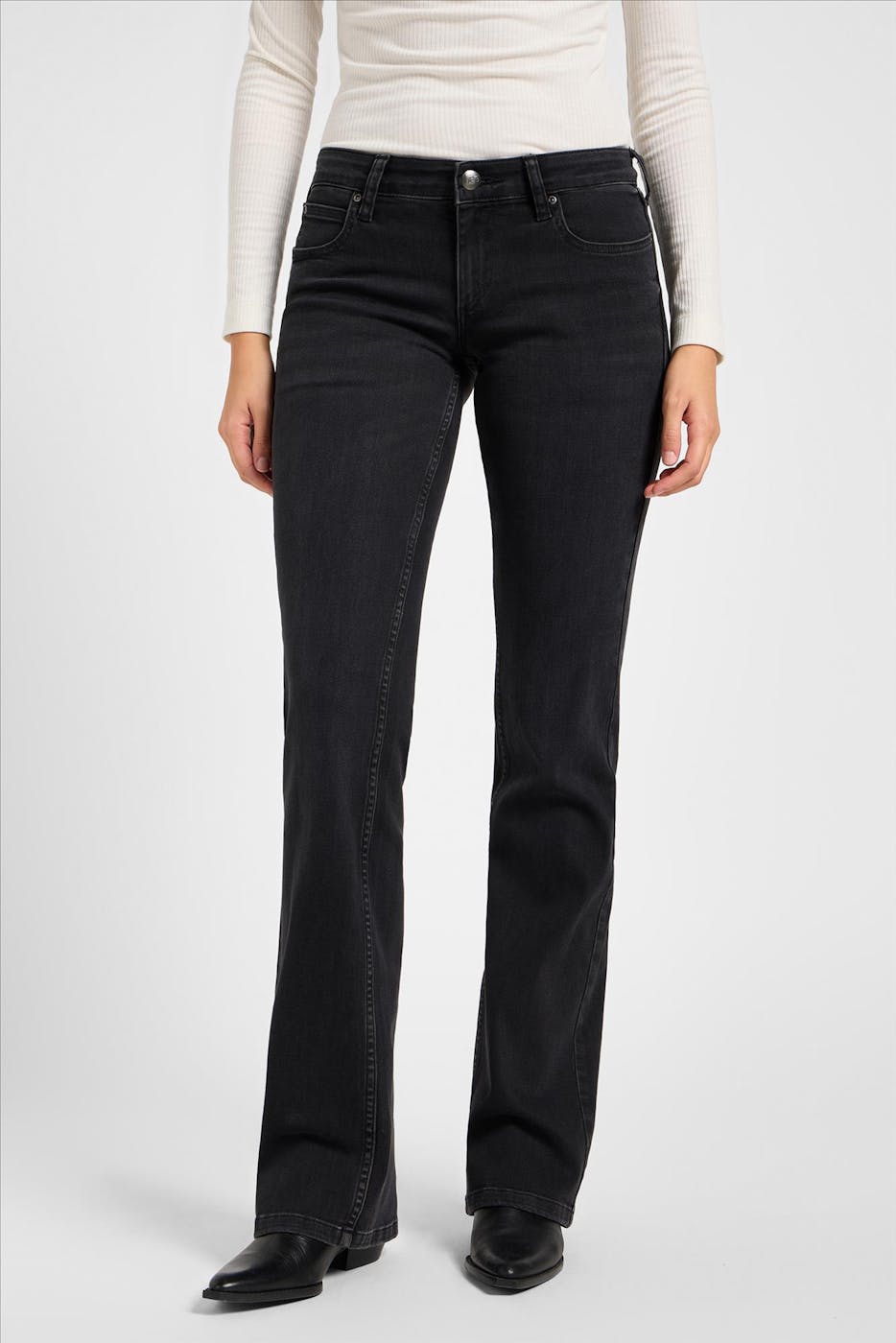 Lee - Donkergrijze Jessica bootcut jeans