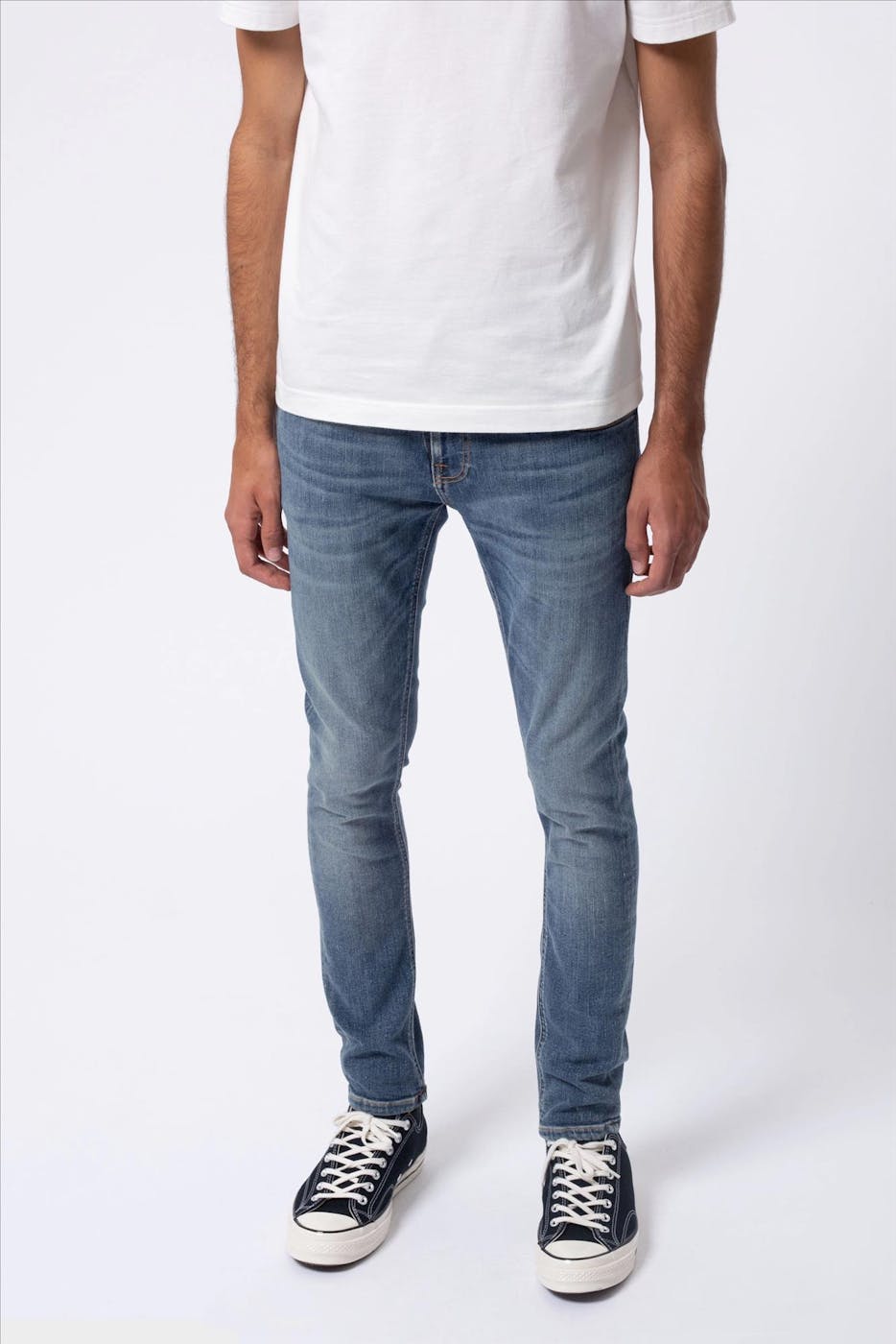 Nudie Jeans Co. - Blauwe Tight Terry skinny jeans