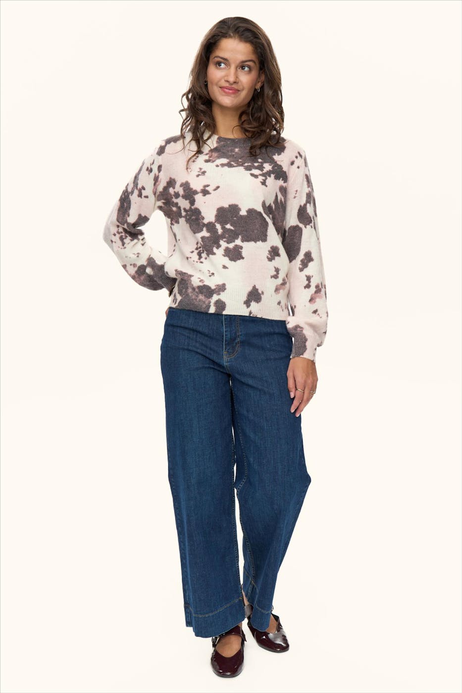 Nümph - Beige-Bruine Cowliz trui