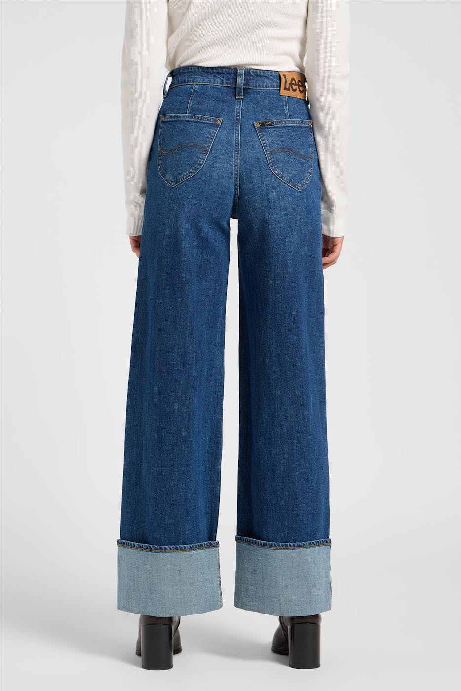 Lee - Donkerblauwe Stella Retro Wide jeans