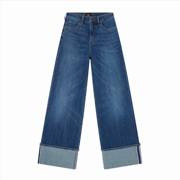 Lee - Donkerblauwe Stella Retro Wide jeans