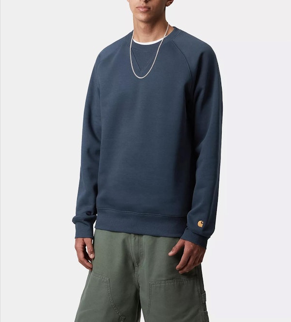 Carhartt WIP - Middenblauwe Chase sweater