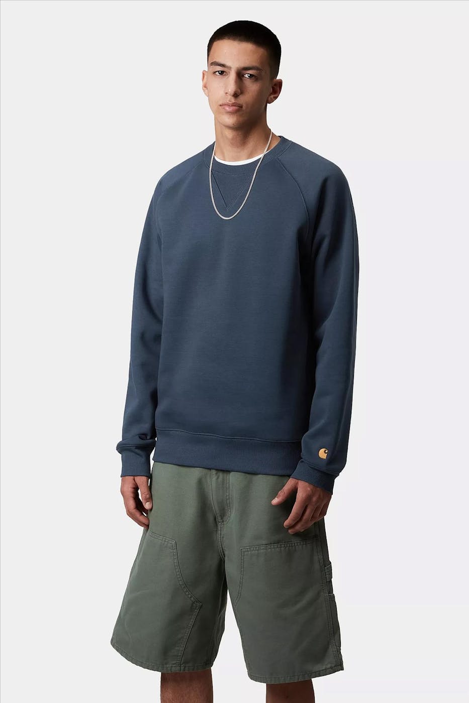 Carhartt WIP - Middenblauwe Chase sweater
