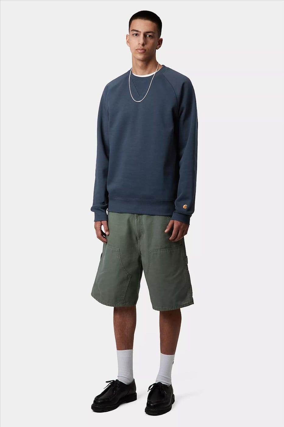 Carhartt WIP - Middenblauwe Chase sweater