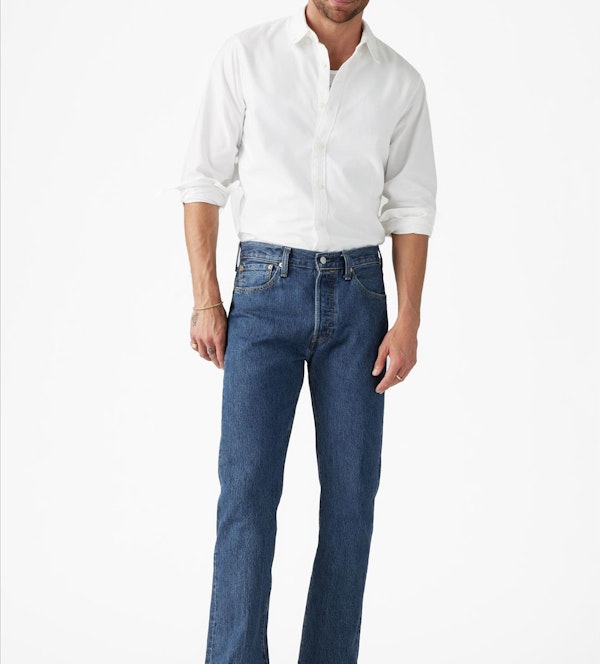 Levi's - Blauwe 501 straight jeans