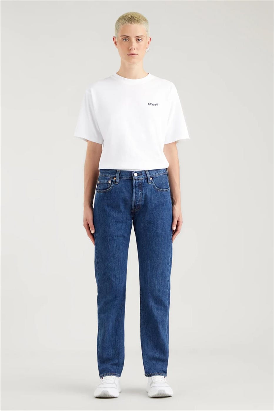 Levi's - Blauwe 501 straight jeans