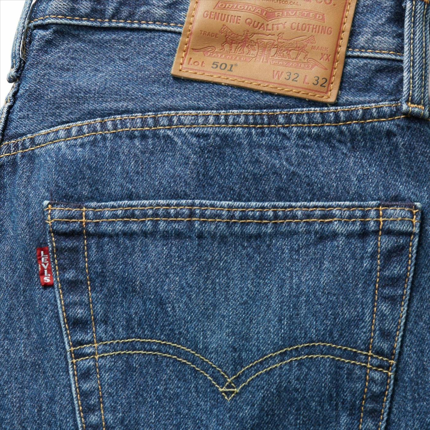 Levi's - Blauwe 501 straight jeans
