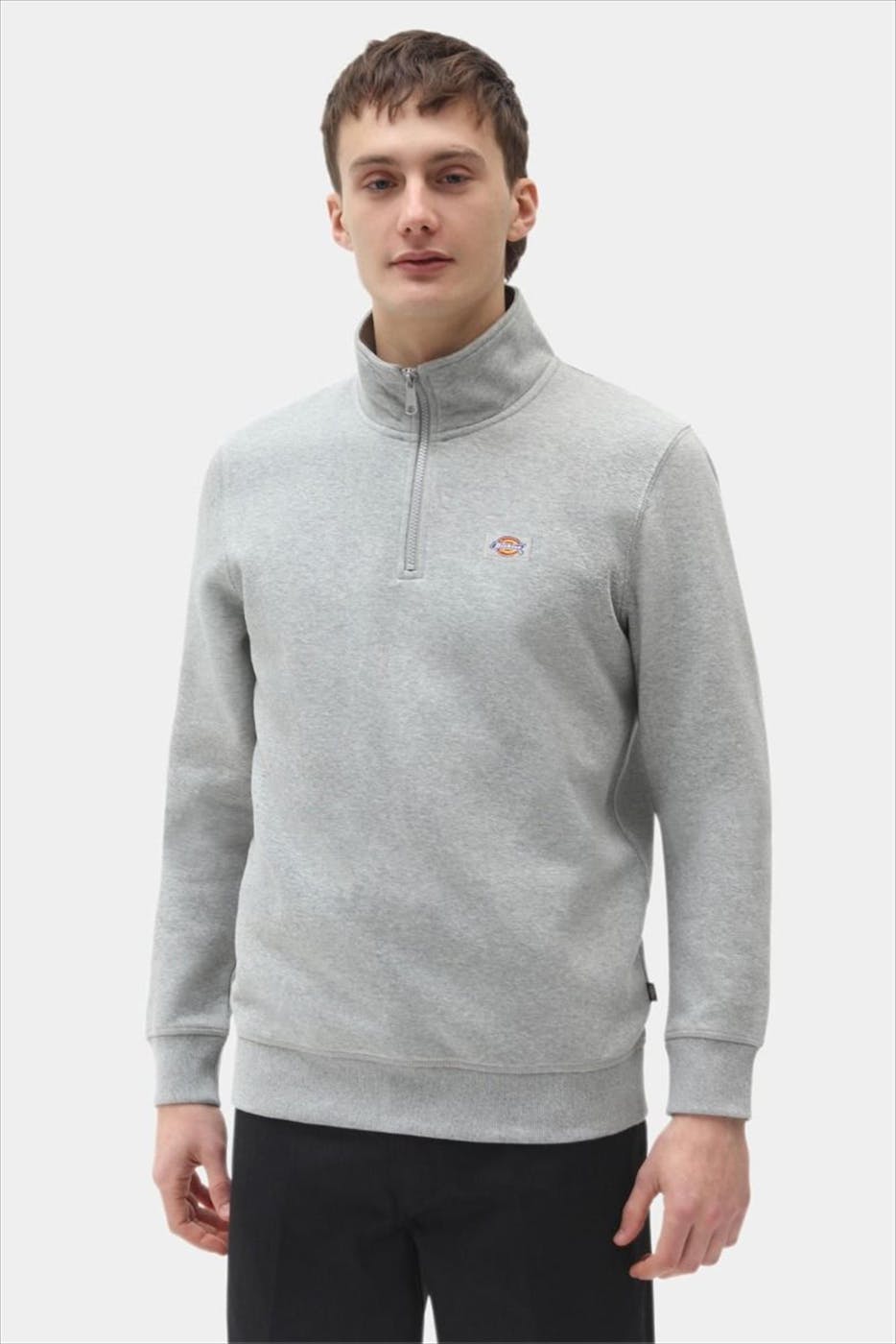 Dickies - Grijze Quarter Zip sweater
