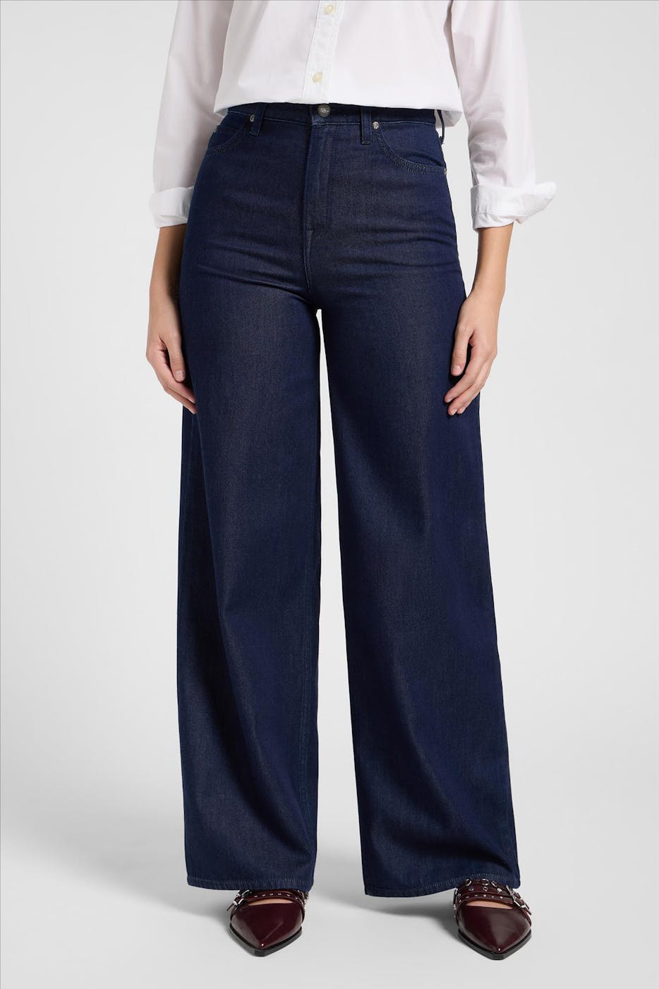 Lee - Donkerblauwe Stella Wide Leg jeans