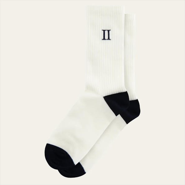 LES DEUX  - Ecru Willliam 2-pack sokken, maat: 43-46