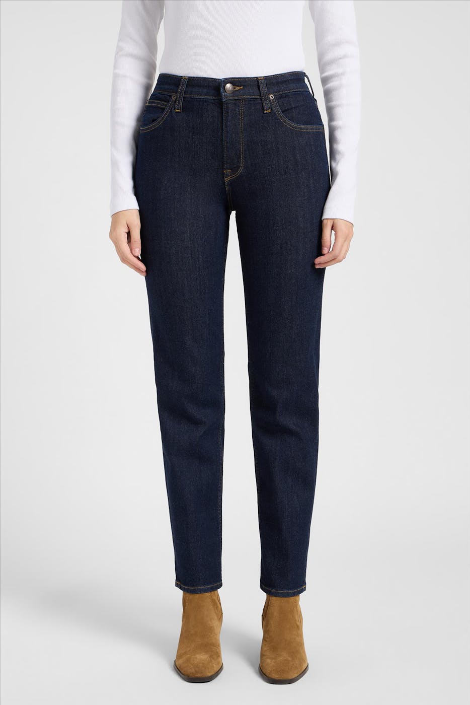 Lee - Donkerblauwe Carol Regular Straight jeans