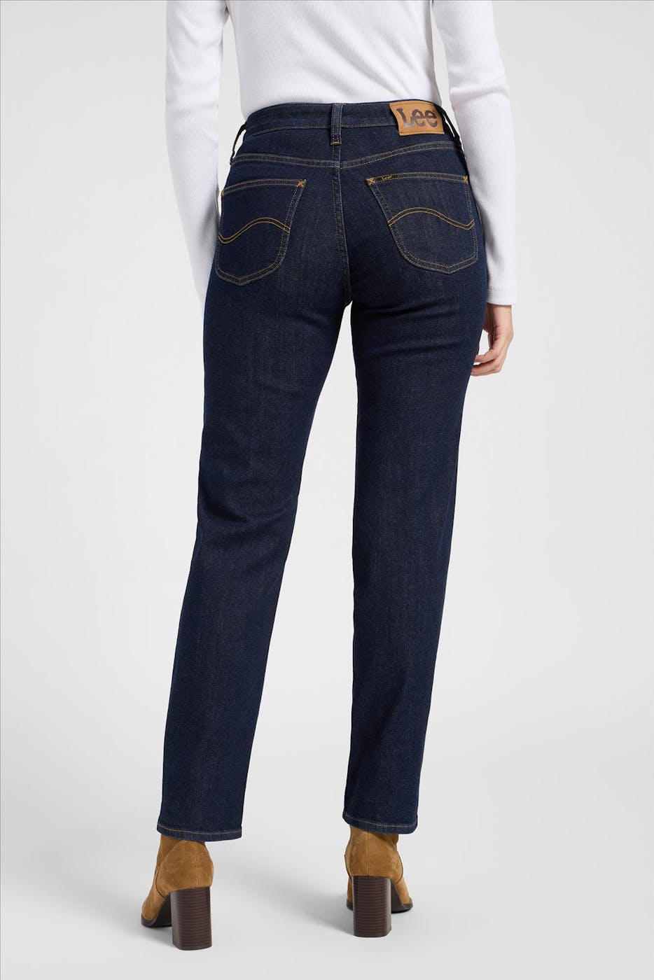 Lee - Donkerblauwe Carol Regular Straight jeans