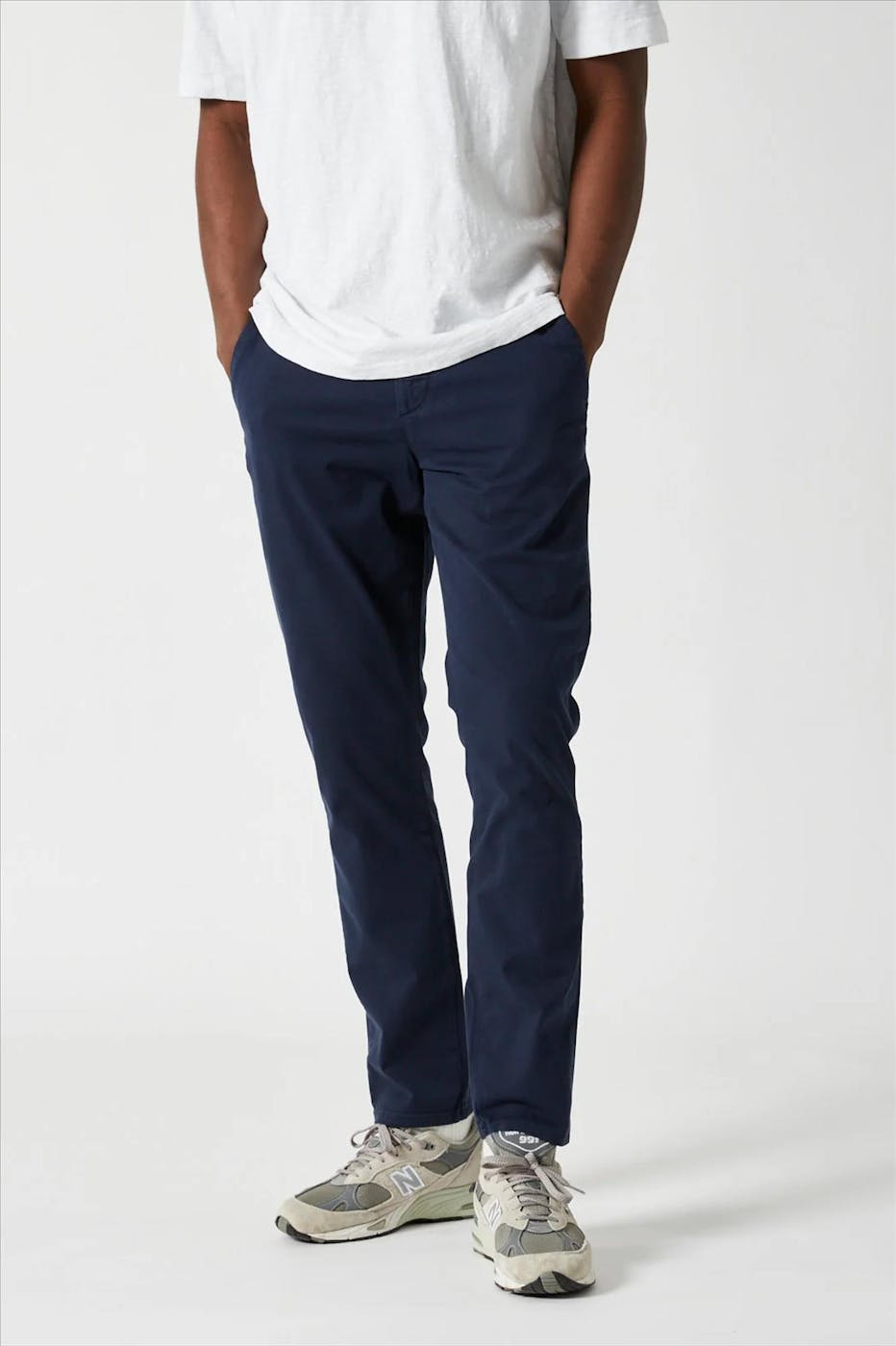 Minimum - Donkerblauwe Tapered Lavis broek
