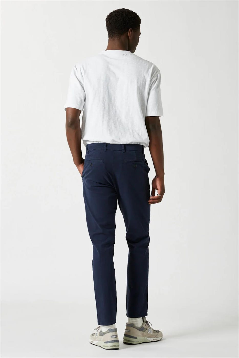 Minimum - Donkerblauwe Tapered Lavis broek