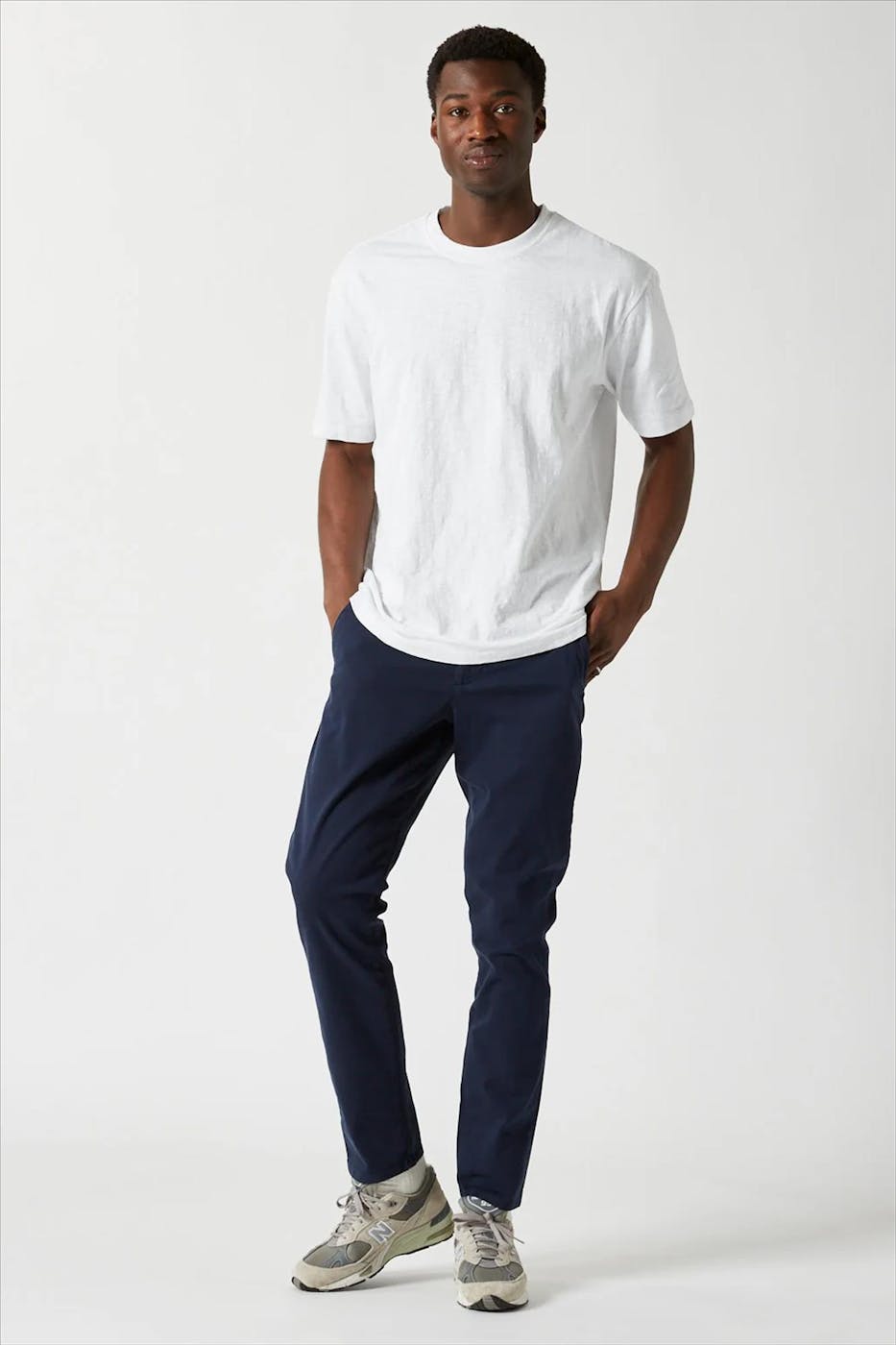 Minimum - Donkerblauwe Tapered Lavis broek