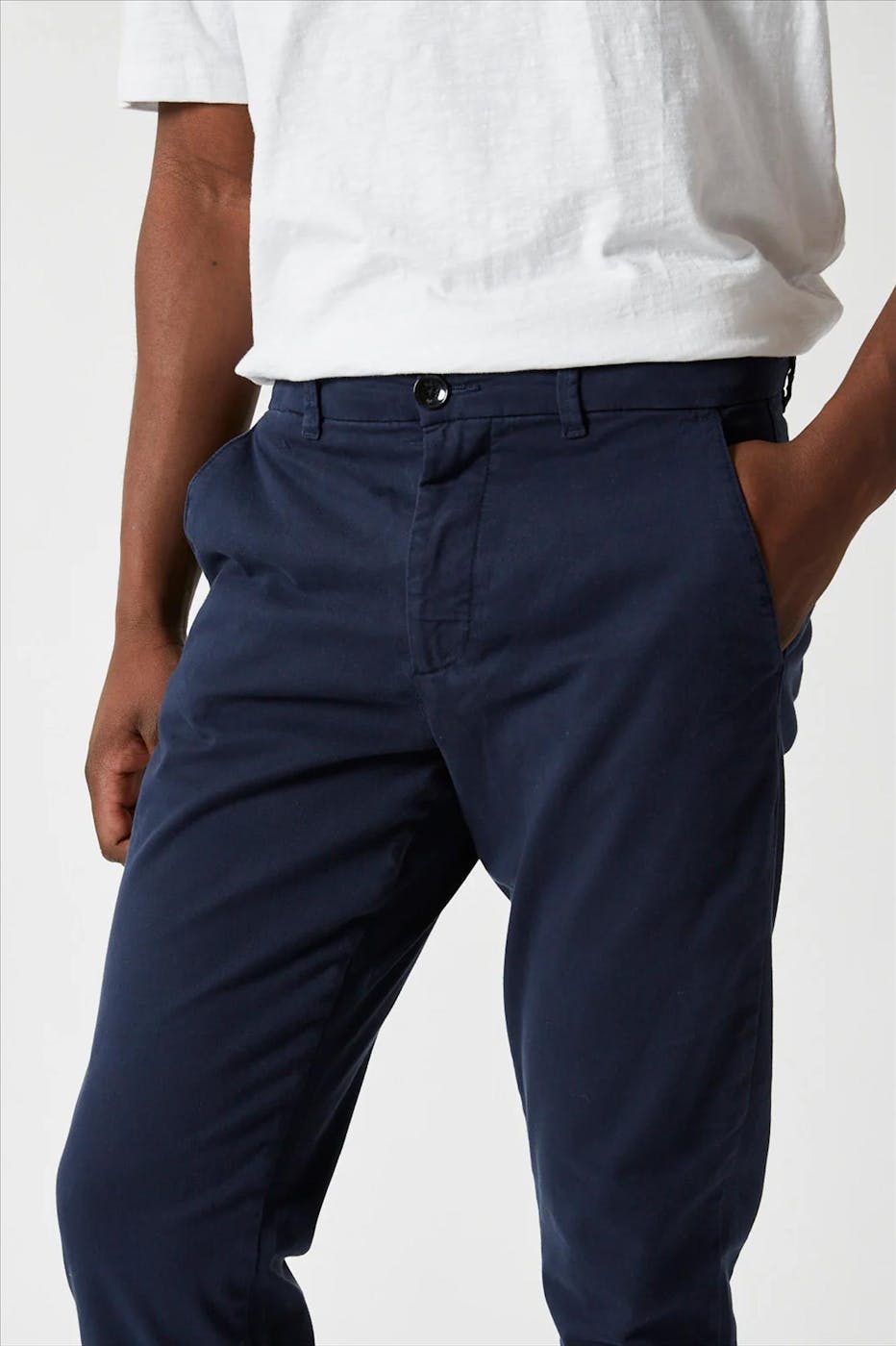Minimum - Donkerblauwe Tapered Lavis broek