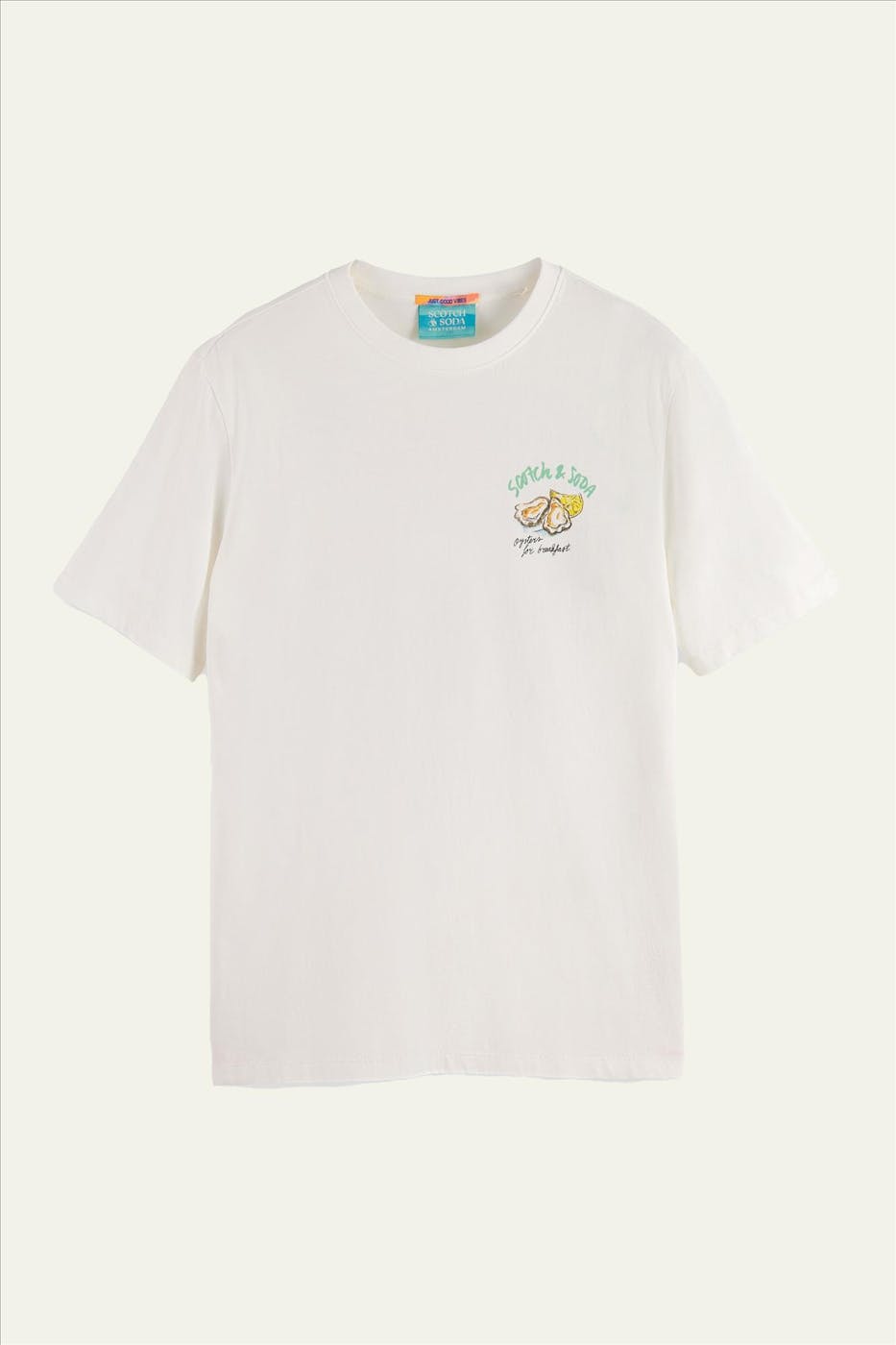 Scotch & Soda - Witte Oyster Breakfast T-shirt