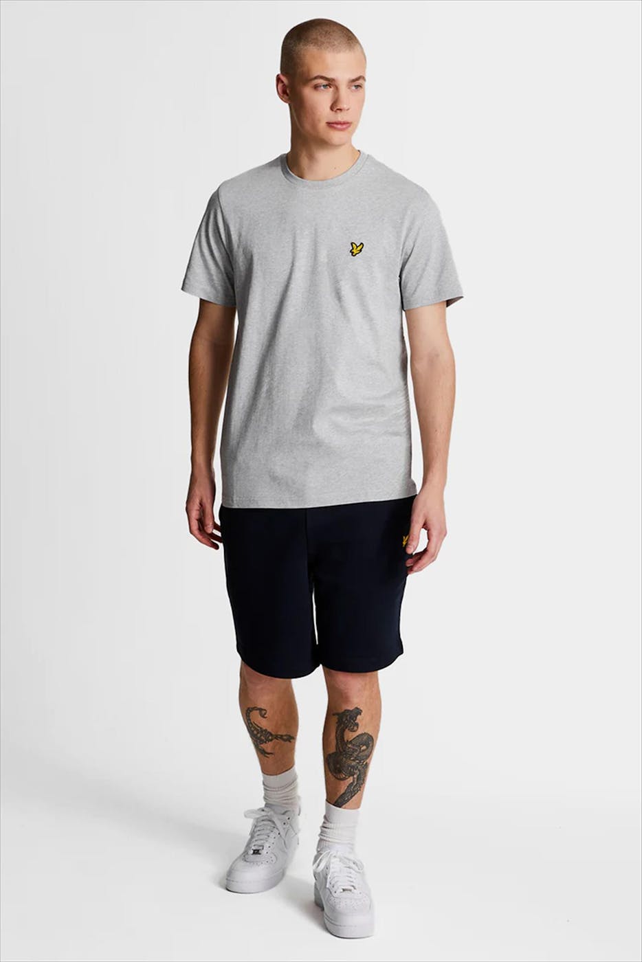 Lyle & Scott - Lichtgrijze Plain T-Shirt