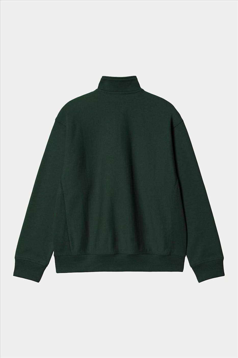 Carhartt WIP - Donkergroene Half Zip American Script sweater