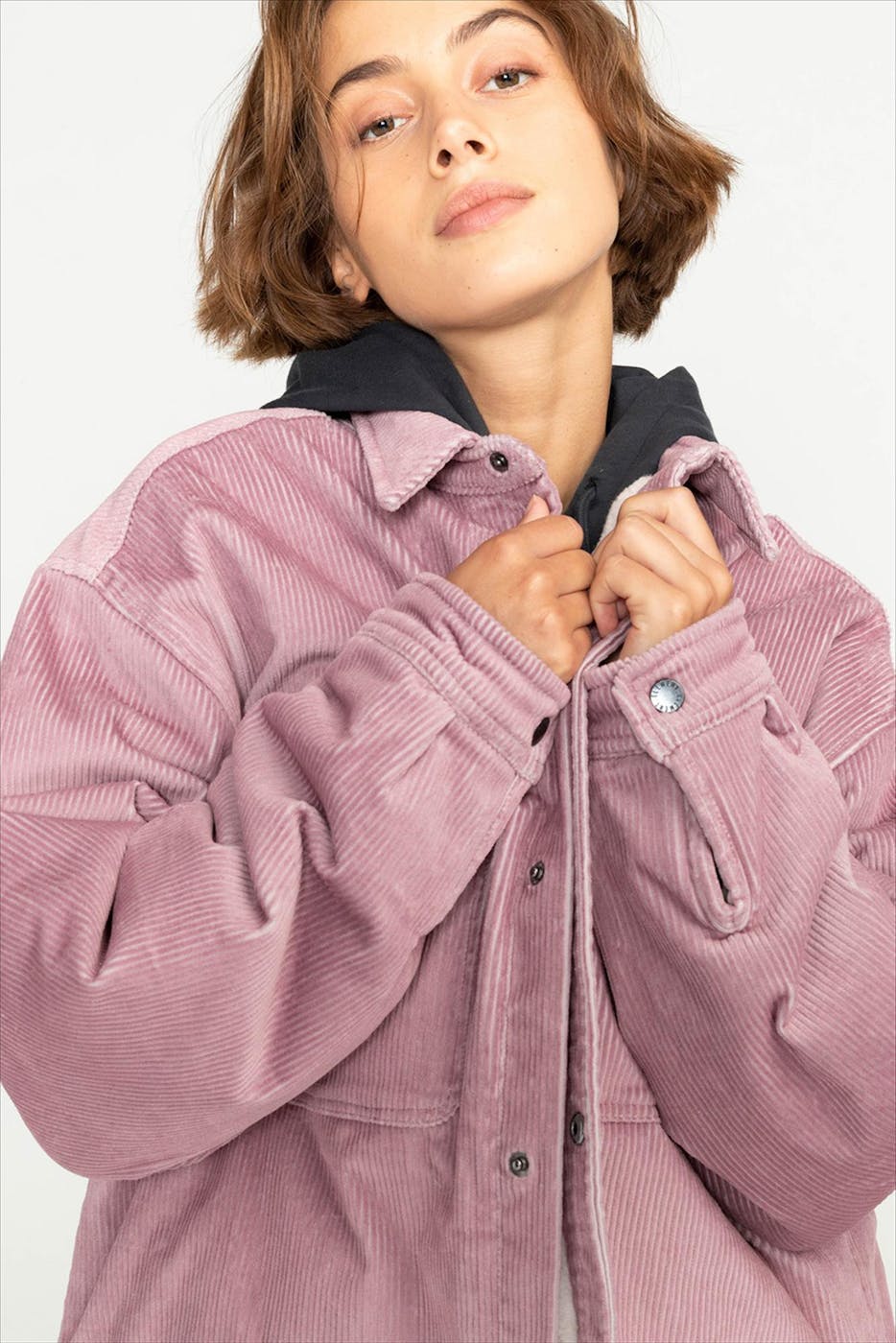 Element - Roze Saskatch Cord jas