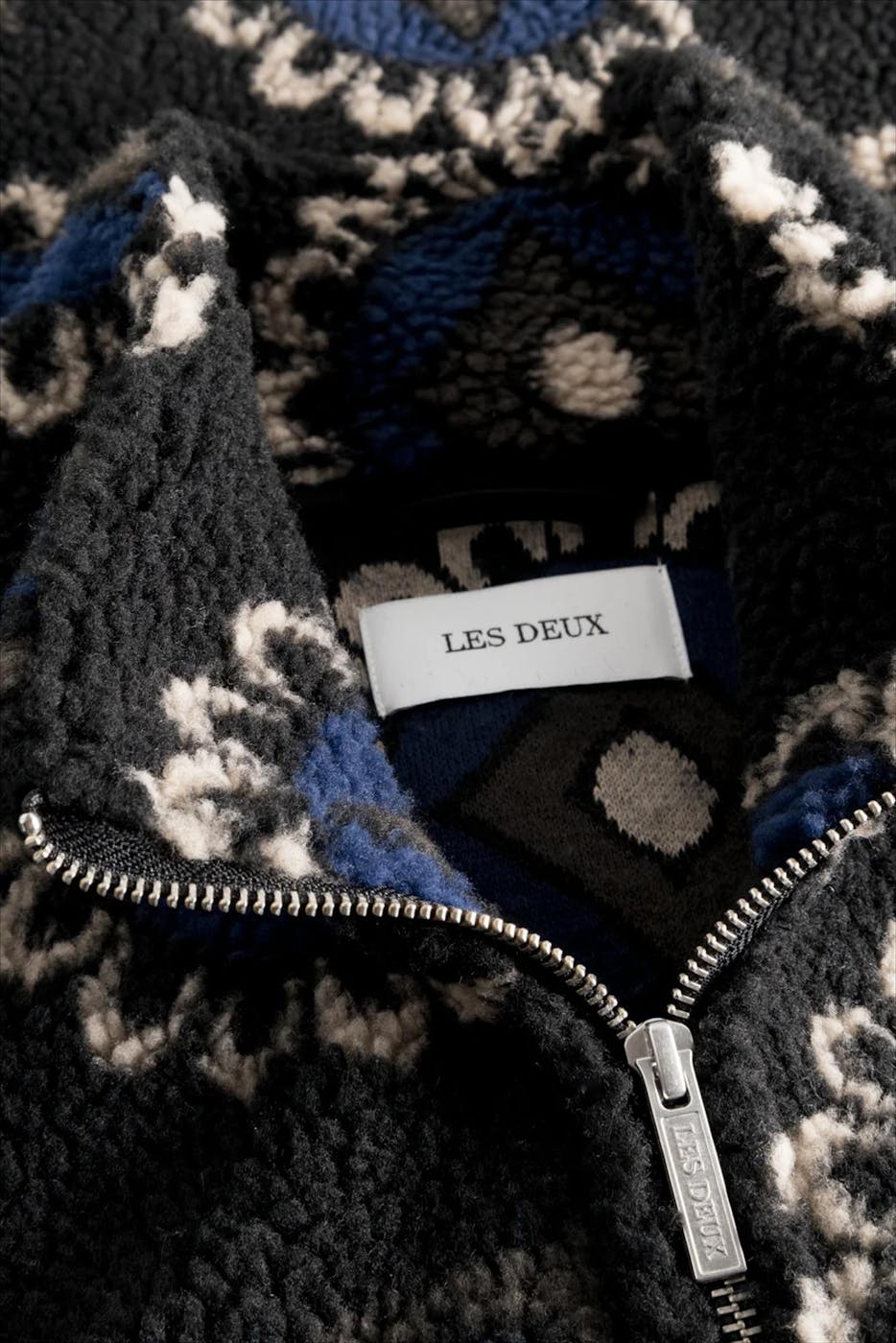 LES DEUX - Zwarte Ren Zipper jas