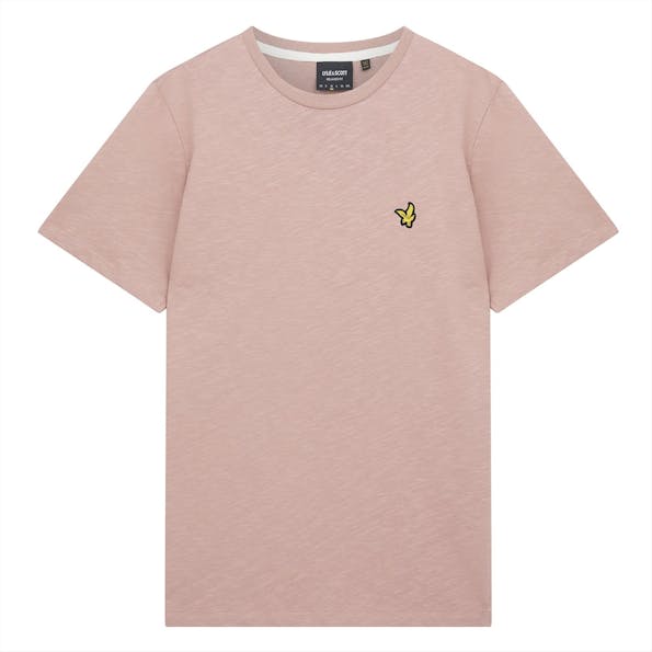 Lyle & Scott - Perzik Slub T-shirt