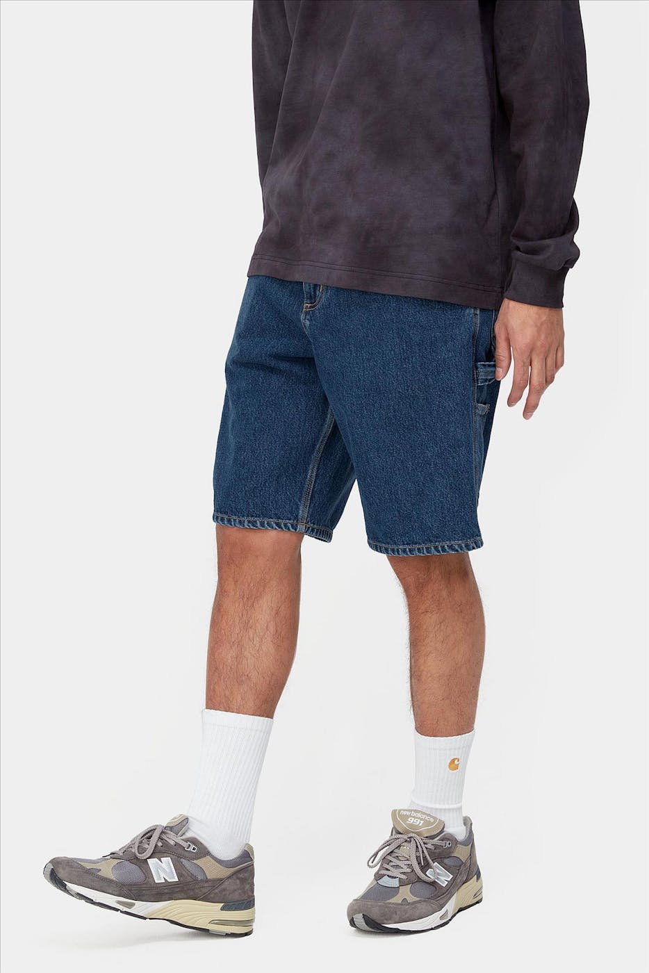 Carhartt WIP - Donkerblauwe Single Knee jeansshort