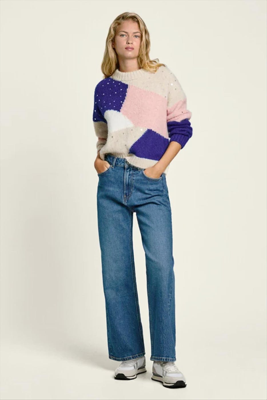 Pepe Jeans London - Donkerblauwe Lexa straight jeans