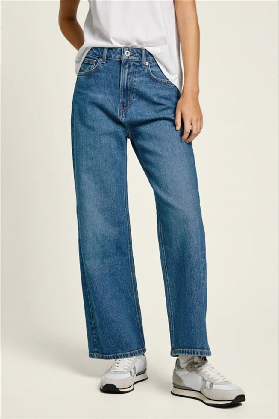 Pepe Jeans London - Donkerblauwe Lexa straight jeans