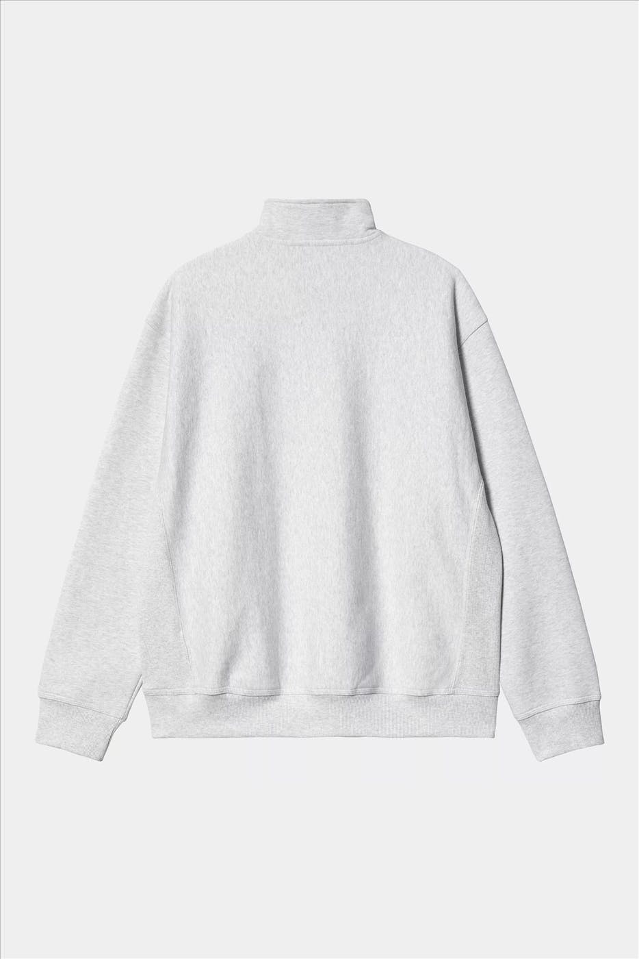 Carhartt WIP - Lichtgrijze Half Zip American Script sweater