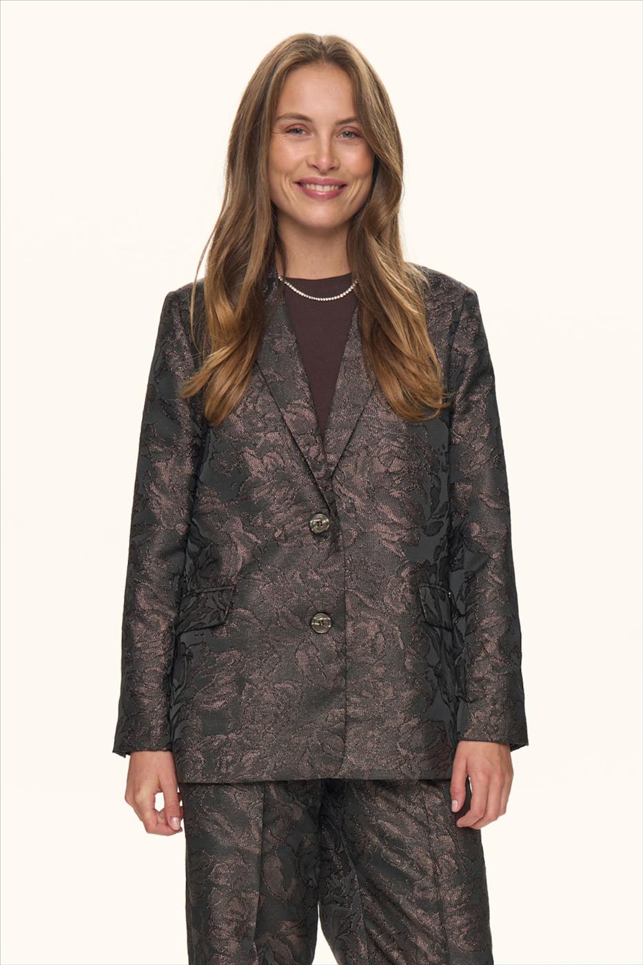 Nümph - Donkerbruine Lika blazer