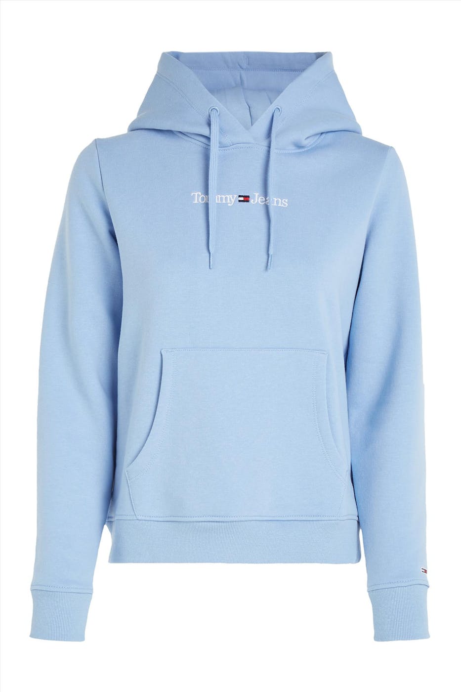 Tommy Jeans - Lichtblauwe Serif Logo hoodie