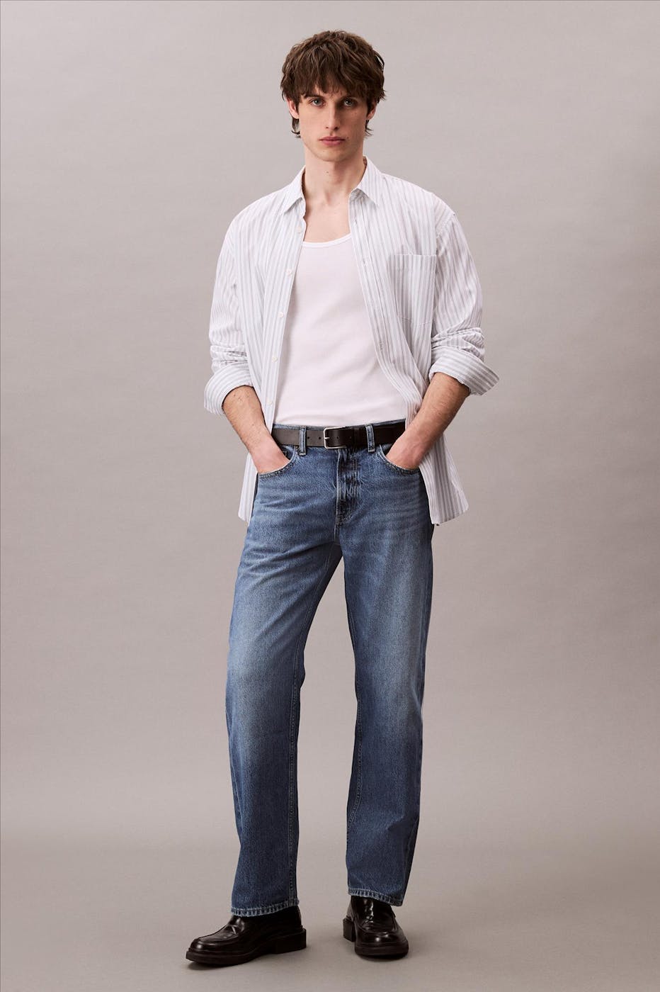 Calvin Klein Jeans - Blauwe Signature 90's straight jeans