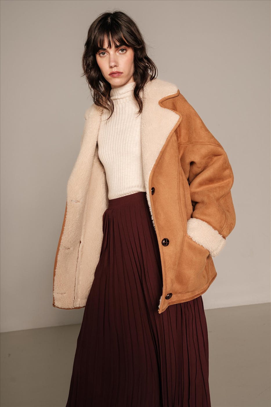 Grace & Mila - Bruine Noira jas