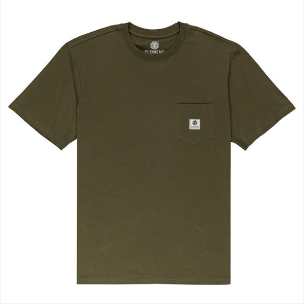 Element - Kaki Basic Pocket Label T-shirt