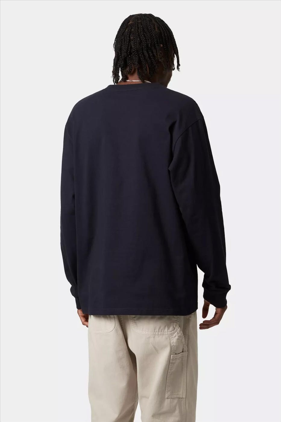Carhartt WIP - Donkerblauwe Chase longsleeve