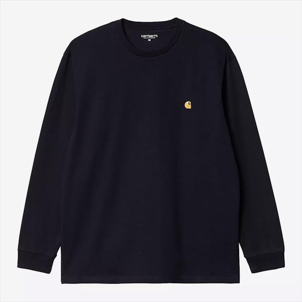Carhartt WIP - Donkerblauwe Chase longsleeve